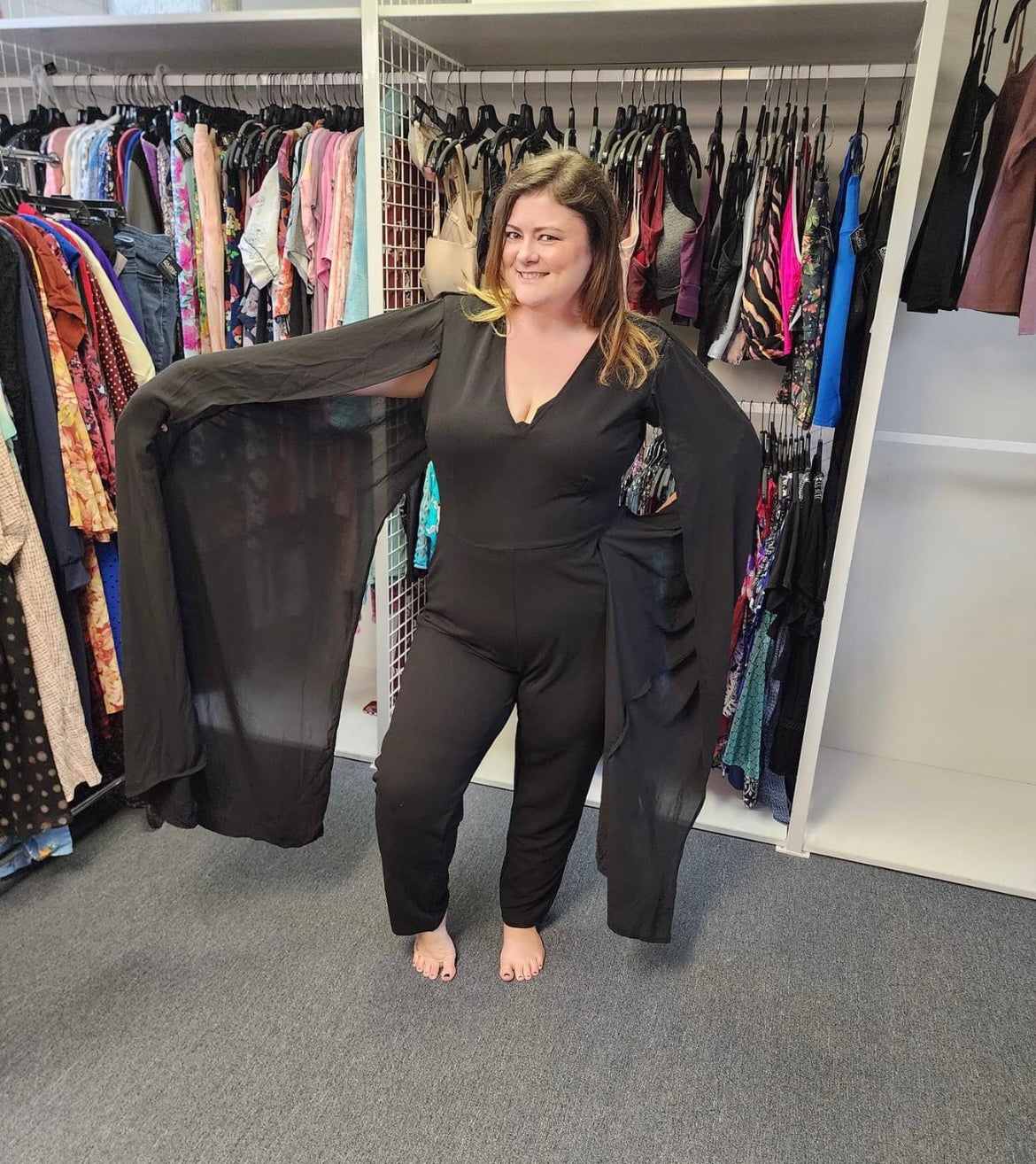 Ashley Stewart Cape Effect Jumpsuit New Size 18 20