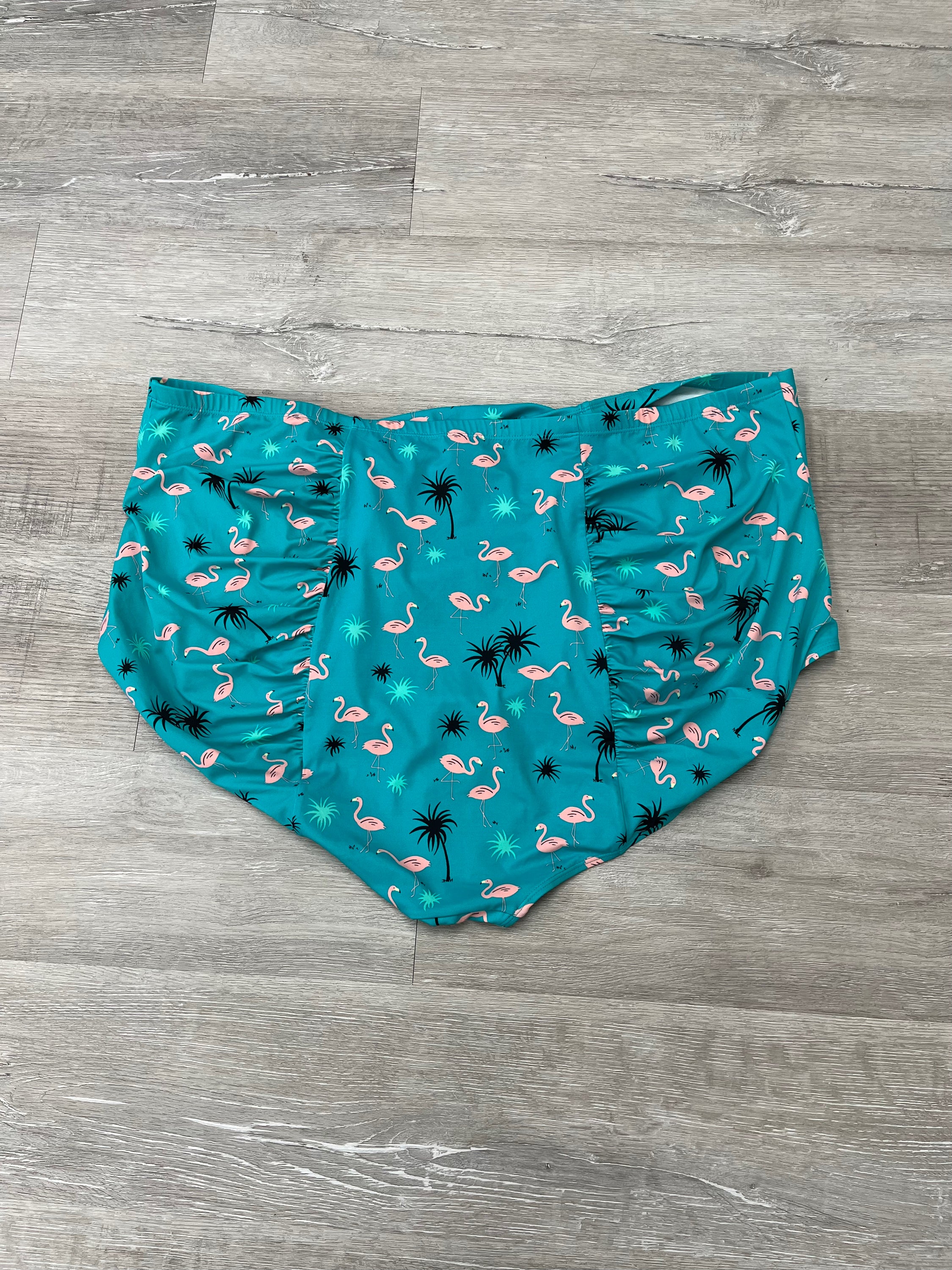 Torrid Flamingo Palms High Rise Ruched Swim Bottoms Size 30