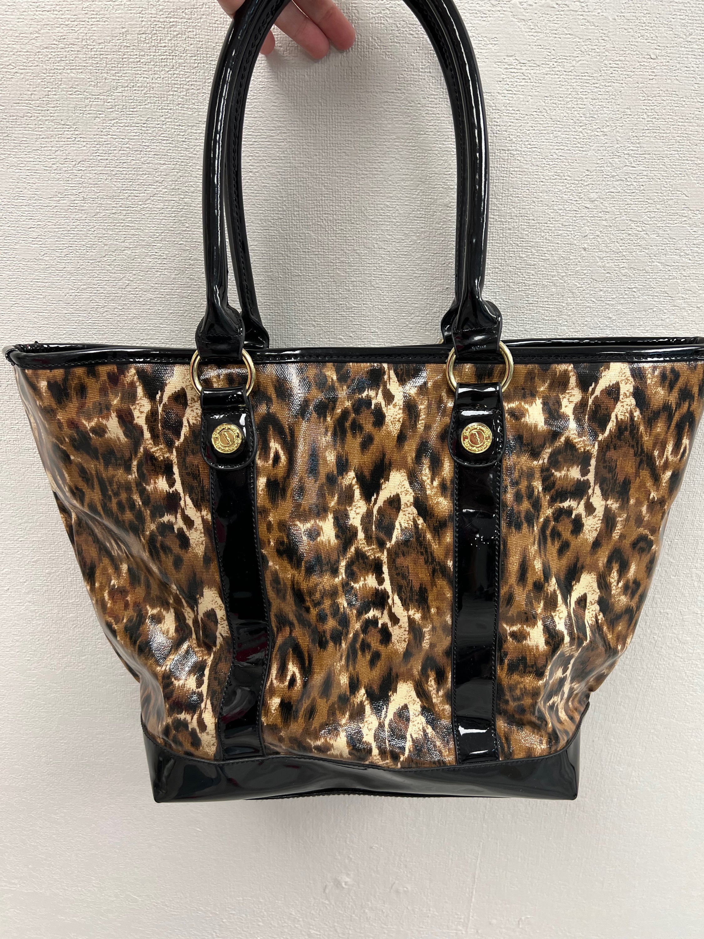 Betsey johnson leopard tote cheap