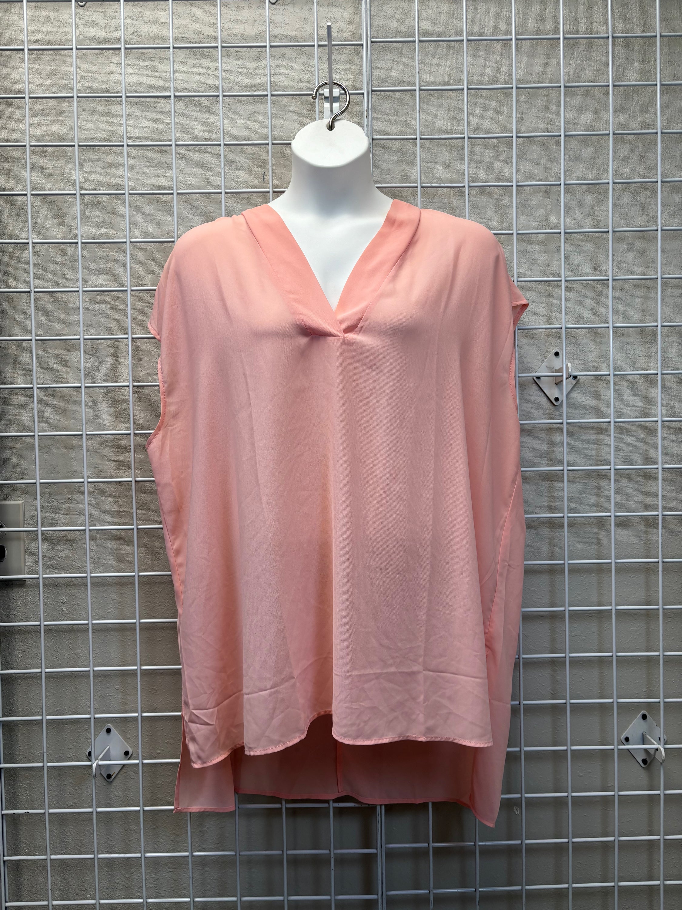 Eloquii Blush Pink Chiffon Blouse Size 22