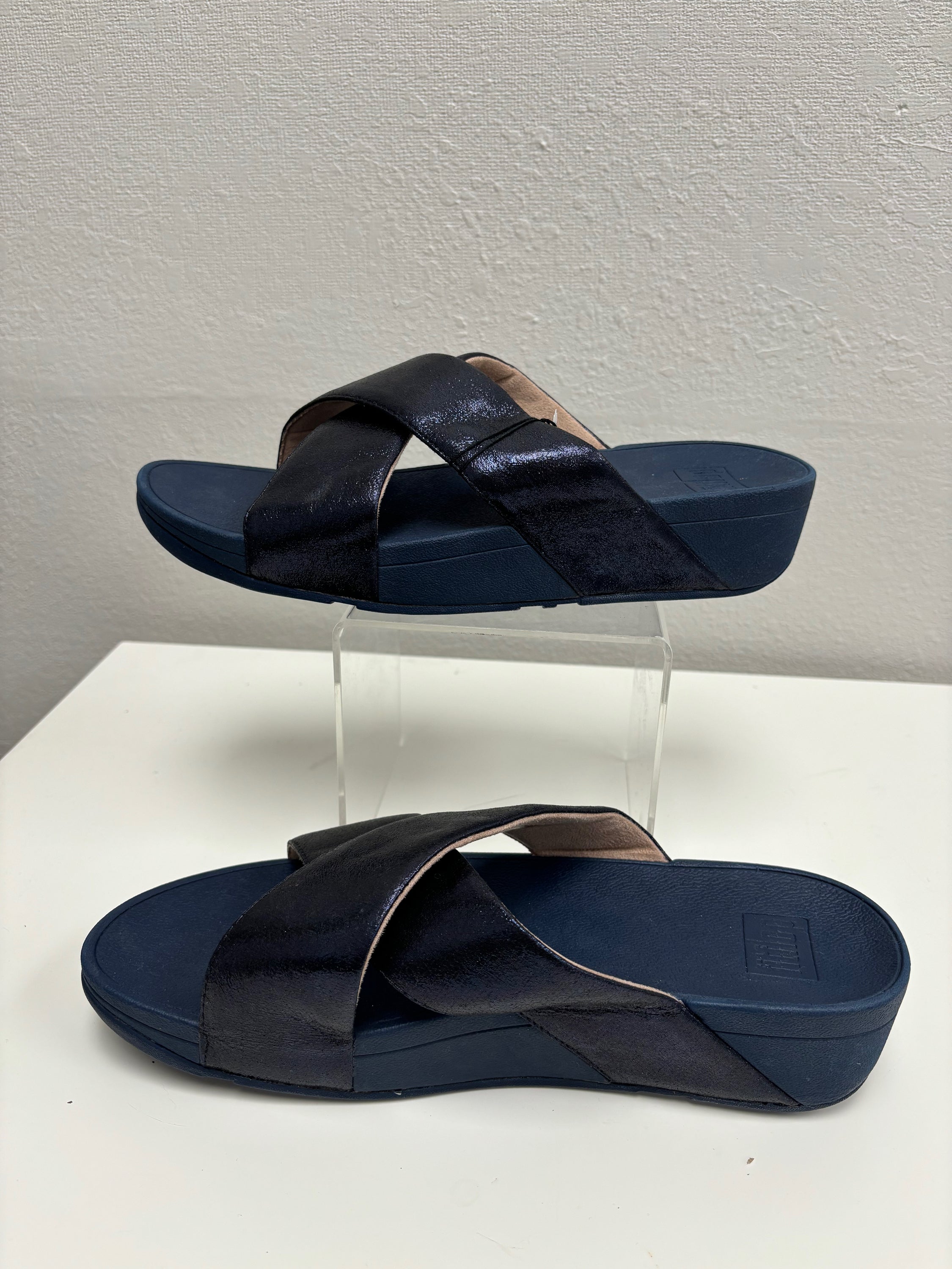 Fitflop Lulu Cross Glitz Slide Sandals Size 10 Shop CURV Online Plus Size Resale